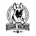 Belgian Malinois Dog Happy Face Paw Puppy Pup Pet Clip Art K-9 Cop Police Logo SVG PNG Clipart Vector Cricut Cut Cutting