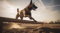 Belgian Malinois\'s Agility Training in the Field