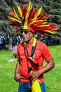 Belgian man supporter in funny hat