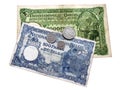 Belgian money 1920-1933 issue Royalty Free Stock Photo