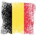 Belgian National Day. Flag of Belgium. Grunge texture Royalty Free Stock Photo