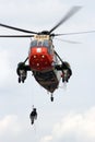 Belgian Navy Sea King rescue helicopter Royalty Free Stock Photo