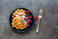 Belgian soft waffles Royalty Free Stock Photo