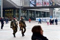 Belgian soldiers guarding European Parliament