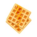 Belgian Waffle with honey. Dessert sweetness. Royalty Free Stock Photo