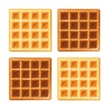 Belgian waffle. Royalty Free Stock Photo