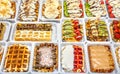 Belgian waffles in Brussels Royalty Free Stock Photo