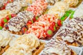 Belgian waffles in Brussels Royalty Free Stock Photo