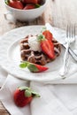 Belgian waffles Royalty Free Stock Photo