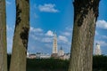 Belgium, Antwerp right bank as seen from the left bank on a sunny day