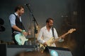 Tom Barman and Alan Gevaert singing and playing live with the Deus band at Pohoda Festival, Trencin, Slovakia - July 8, 2011