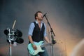 Tom Barman singing and playing live with the Deus band at Pohoda Festival, Trencin, Slovakia - July 8, 2011