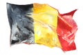 Belgium, Belgian flag. Hand drawn watercolor illustration
