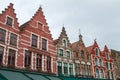 Belgium, Bruges, .colorful buildings on the main square