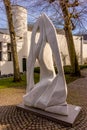 Belgium, Bruges, a marble statue in a park