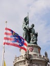 Monument to Jan Breydel and Pieter de Coninck, the leaders of the Flemish uprising