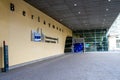 Belgium, Brussels, Entrance to the Berlaymont, headquarters of the European Commission Royalty Free Stock Photo