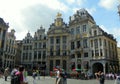 Belgium, Brussels, Grand Place, houses of guilds: the Star, the Swan, the Golden Tree, the Rose and Mount Thabor