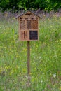 Belgium, Brussels,Insect hotel, insect house, nesting box in the garden of the Royal Palace Royalty Free Stock Photo