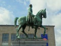 Belgium, Brussels, Mont des Arts, equestrian statue of King Albert I Royalty Free Stock Photo