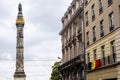 Belgium, Brussels, Statue of LÃÂ©poold 1er on the Column of the congress Royalty Free Stock Photo