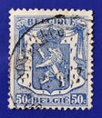 1936 Belgium 50c coat of arms Used stamp Royalty Free Stock Photo