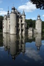 Belgium castle lake reflection