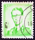 BELGIUM - CIRCA 1953: A stamp printed in Belgium shows King Baudouin, circa 1953. Royalty Free Stock Photo