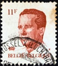 BELGIUM - CIRCA 1982: A stamp printed in Belgium shows King Baudouin, circa 1982.