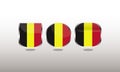 Belgium Flag Silver Icon Badge