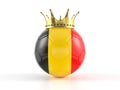 Belgium flag soccer ball with crown Royalty Free Stock Photo