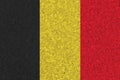 Belgium flag on styrofoam texture