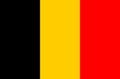 Belgium flag, vector icon, illustration. Belgian flag with the three colors of the coat of arms of Belgium.