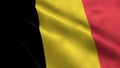 Belgium Flag. Waving Fabric Satin Texture Flag of Belgium 3D illustration Royalty Free Stock Photo