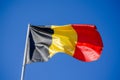 Belgium flag waving in the wind Royalty Free Stock Photo