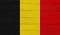 Belgium flag on a wooden texture Royalty Free Stock Photo