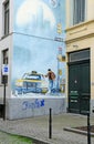 Belgium, fresco in the city of Brussels