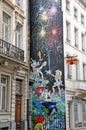 Belgium, fresco in the city of Brussels