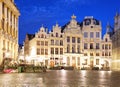 Belgium - Grand Place in Brussels in night Royalty Free Stock Photo