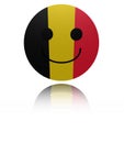 Belgium happy icon with reflection illustration