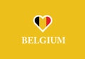Belgium heart shape love symbol national flag country emblem Royalty Free Stock Photo