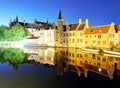 Belgium - Historical centre of Bruges river view. Old Brugge bu Royalty Free Stock Photo