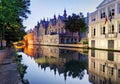 Belgium - Historical centre of Bruges river view. Old Brugge bu Royalty Free Stock Photo