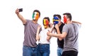 Belgium, Italy, Republic of Ireland, Sweden take selfie photo Royalty Free Stock Photo