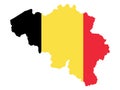 Belgium map flag Vector illustration eps 10 Royalty Free Stock Photo