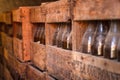 BELGIUM, NEERIJSE - SEPTEMBER 05, 2014: Old beer bottles.