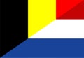 belgium netherland flag Royalty Free Stock Photo