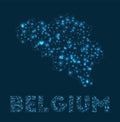 Belgium network map.