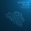 Belgium network map.