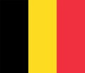 Belgium official flag. National Belgian flag.